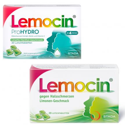 Lemocin gegen Halsschmerzen Limone + Lemocin ProHYDRO