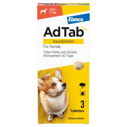 AdTab Kautabletten 225mg für Hunde 5,5-11 kg Elanco