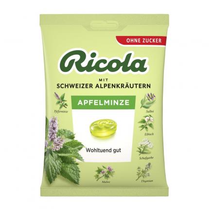 Ricola Apfelminze Schweizer Kräuterbonbon zuckerfrei