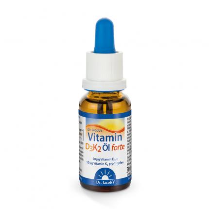 Dr. Jacob&#039;s Vitamin D3K2 Öl forte D3+K2