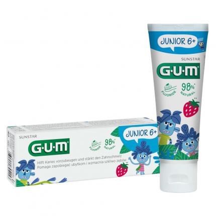 GUM JUNIOR 6+ Zahngel Erdbeere