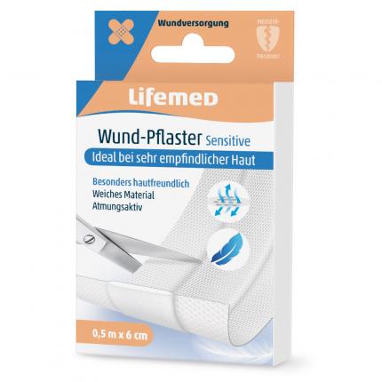 Lifemed Wund - Pflaster Sensitive, 0,5 m x 6 cm