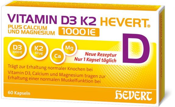 VITAMIN D3 K2 HEVERT 1000 I.E.