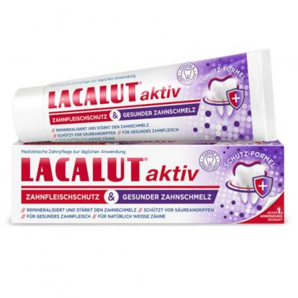 LACALUT aktiv Zahnfleischschutz &amp; Gesunder Zahnschmelz Zahncreme