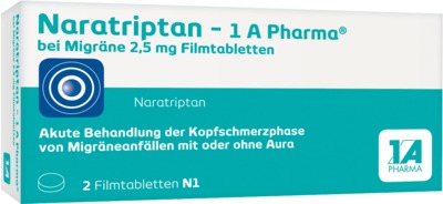 Naratriptan-1A Pharma bei Migräne 2,5mg