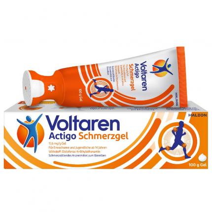 Voltaren Actigo Schmerzgel mit 1% Diclofenac, Schmerzlinderung, 100g