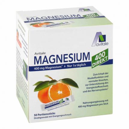 Avitale Magnesium 400 Direkt Orange Portionssticks