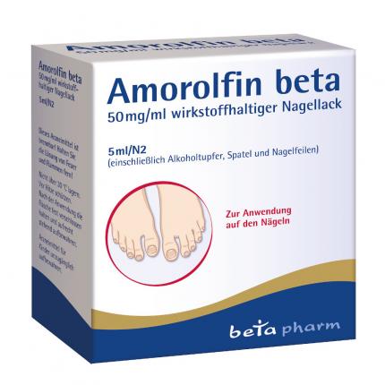 Amorolfin beta 50 mg/ml wirkstoffhaltiger Nagellack