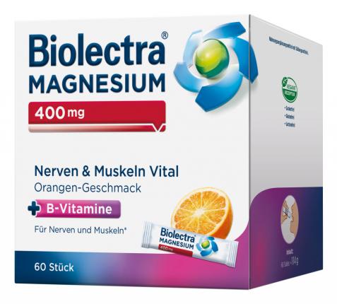 Biolectra MAGNESIUM 400 mg Nerven &amp; Muskeln Vital Orange