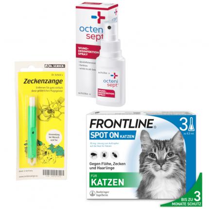 Zecken-Set Katze