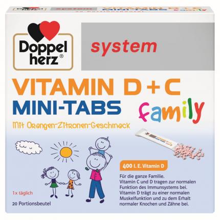 Doppelherz system VITAMIN D + C MINI TABS family