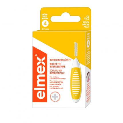 elmex INTERDENTALBÜRSTEN gelb, Größe 4, 0,7mm