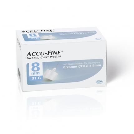 ACCU FINE sterile Nadeln f.Insulinpens 8 mm 31 G