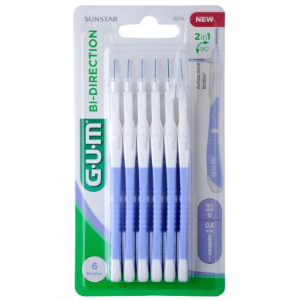 GUM BI-DIRECTION Interdentalbürsten 0,6 mm hellblau