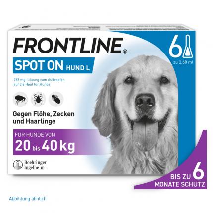 FRONTLINE SPOT-ON für Hunde L (20-40 kg) gegen Zecken, Flöhe und Haarlinge