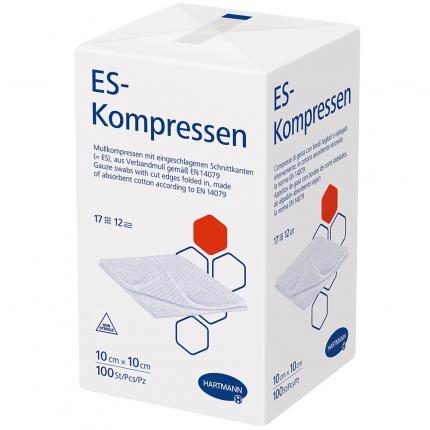 ES-KOMPRESSEN unsteril 10x10 cm 12fach