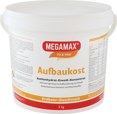 MEGAMAX Aufbaukost Erdbeere Pulver