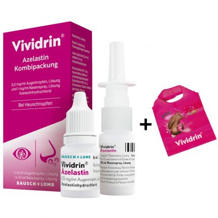 Vividrin Azelastin Kombipackung bei allergischen Symptomen an Augen &amp; Nase