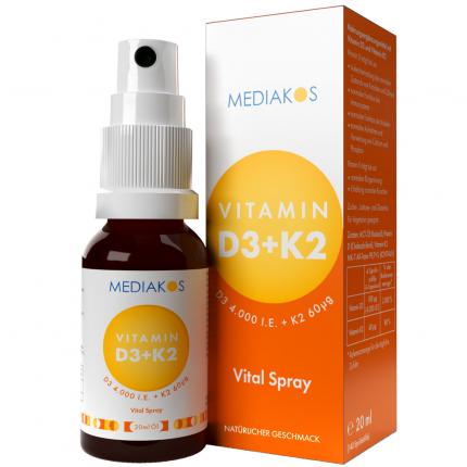 MEDIAKOS Vitamin D3 + K2 4000 I.E. / 60µg