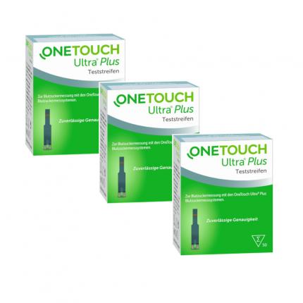 Onetouch Ultra Plus Blutzuckerteststreifen 3er Set