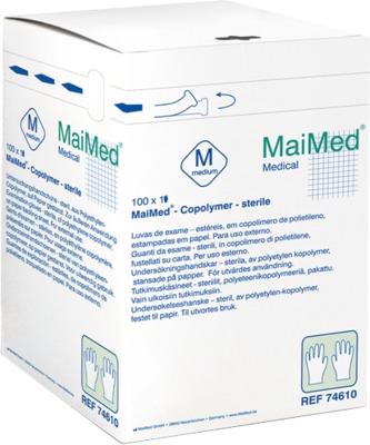 MaiMed Copolymer Handschuhe steril Größe M einzeln verpackt