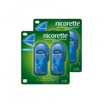 nicorette Lutschtabletten freshmint 2 mg 80 Stk. Doppelpack