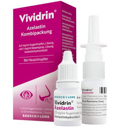 Vividrin Azelastin Kombipackung bei allergischen Symptomen an Augen &amp; Nase