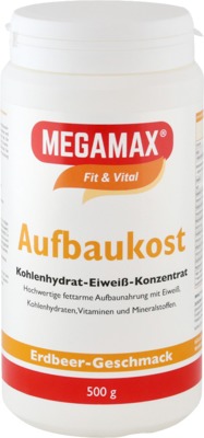 MEGAMAX Aufbaukost Erdbeere Pulver