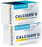 CALCIGEN D Citro 600mg/400 I.E.