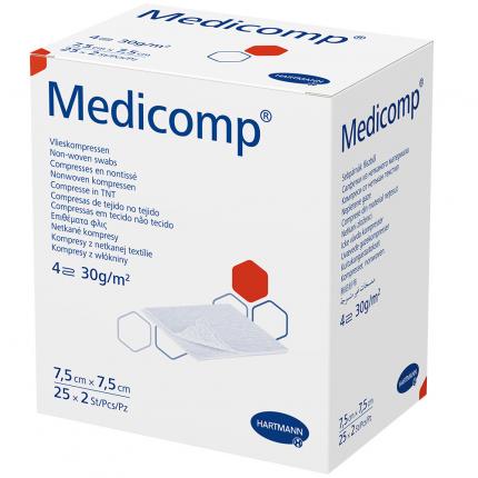 Medicomp Vlieskompressen 7,5 x 7,5 cm