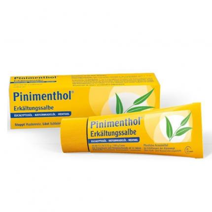 Pinimenthol Erkältungssalbe ab 12 Jahren - mit Eucalyptusöl, Kiefernnadelöl und Menthol