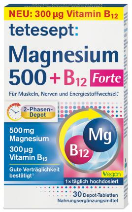 tetesept Magnesium 500 + B12 Forte