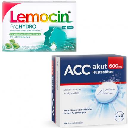 ACC akut 600mg Hustenlöser + Lemocin ProHYDRO