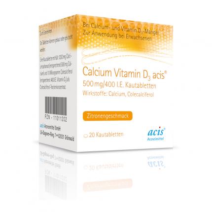 Calcium Vitamin D3 acis 500mg/400 I.E.