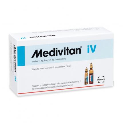 Medivitan iV 8 Doppel-Ampullen bei Vitamin B-Mangel