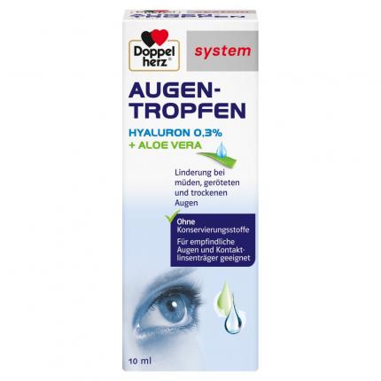 Doppelherz system AUGEN-TROPFEN HYALURON 0,3% + ALOE