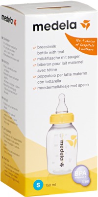 MEDELA Muttermilchflasche 150 ml mit Sauger S (langsamer Fluss)