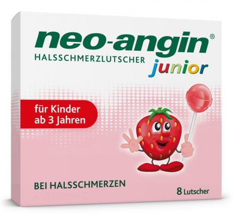 neo-angin junior HALSSCHMERZLUTSCHER für Kinder