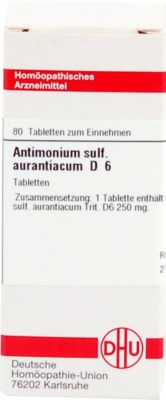 ANTIMONIUM SULFURATUM aurantiacum D 6 Tabletten