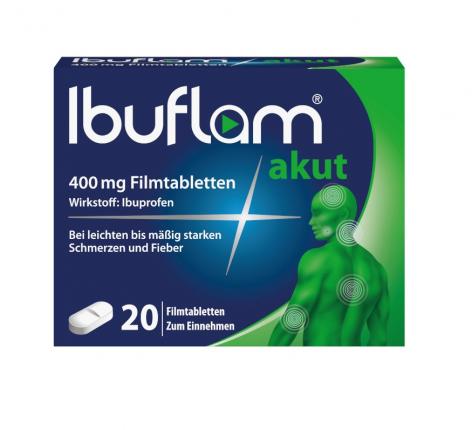 Ibuflam akut: 400 mg Ibuprofen Schmerztabletten