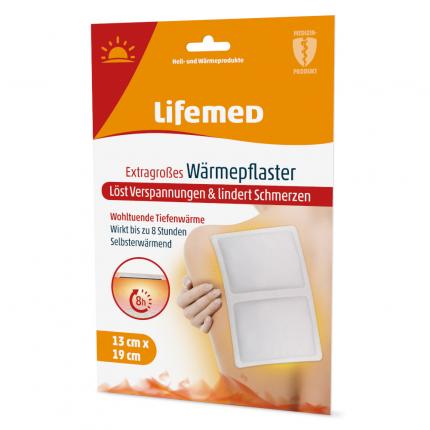 Lifemed Extragroßes Wärmepflaster, 13 cm x 19 cm