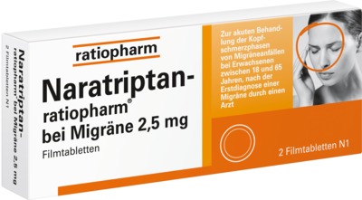 Naratriptan-ratiopharm bei Migräne 2,5mg