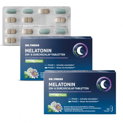 DR. THEISS Melatonin Ein- &amp; Durchschlaf-Tabletten Doppelpack
