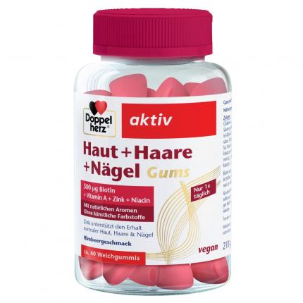 Doppelherz aktiv Haut + Haare + Nägel Gums Himbeergeschmack