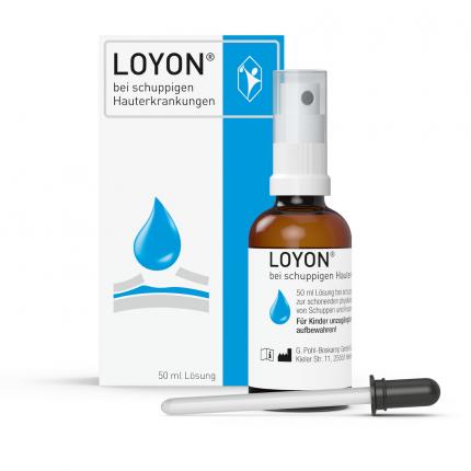 LOYON bei Schuppenflechte, Milchschorf &amp; Kopfgneis 50 ml Lösung
