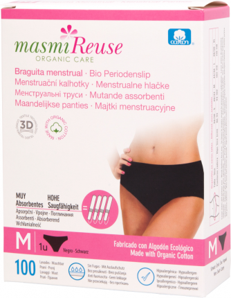 masmi Reuse Bio Periodenslip M schwarz