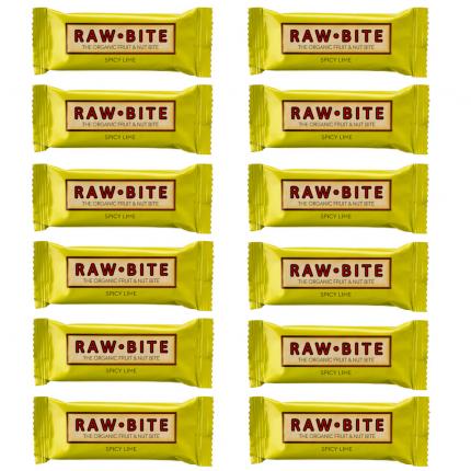 Raw Bite Bio Riegel Spicy Lime 12er Pack