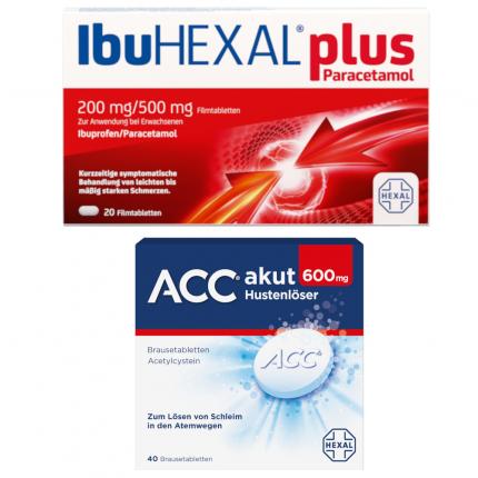 ACC akut Hustenlöser &amp; IbuHEXAL plus Paracetamol