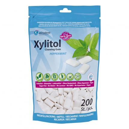 MIRADENT Xylitol Kaugummi Pfefferminz