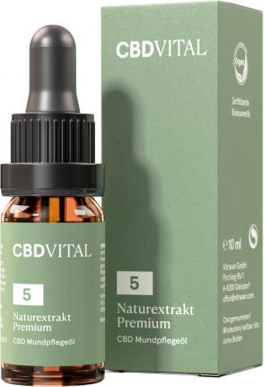 CBD VITAL Naturextrakt Premium CBD-Mundpflege-Öl 5%